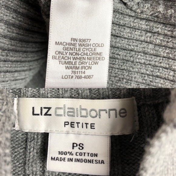 Liz Claiborne 100% Cotton Cable knit Sweater - Picture 7 of 7